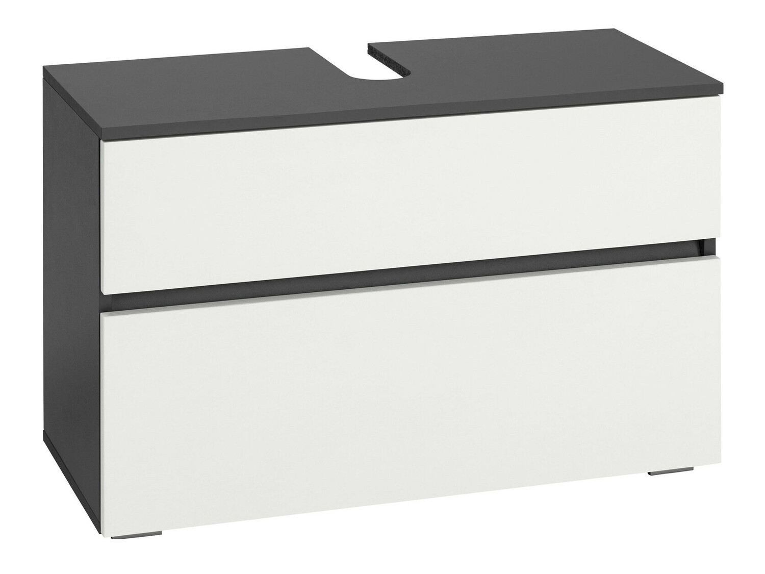 Prostostoječa kopalniška omarica za umivalnik Soncamu 109 (Bela + Antracit)
