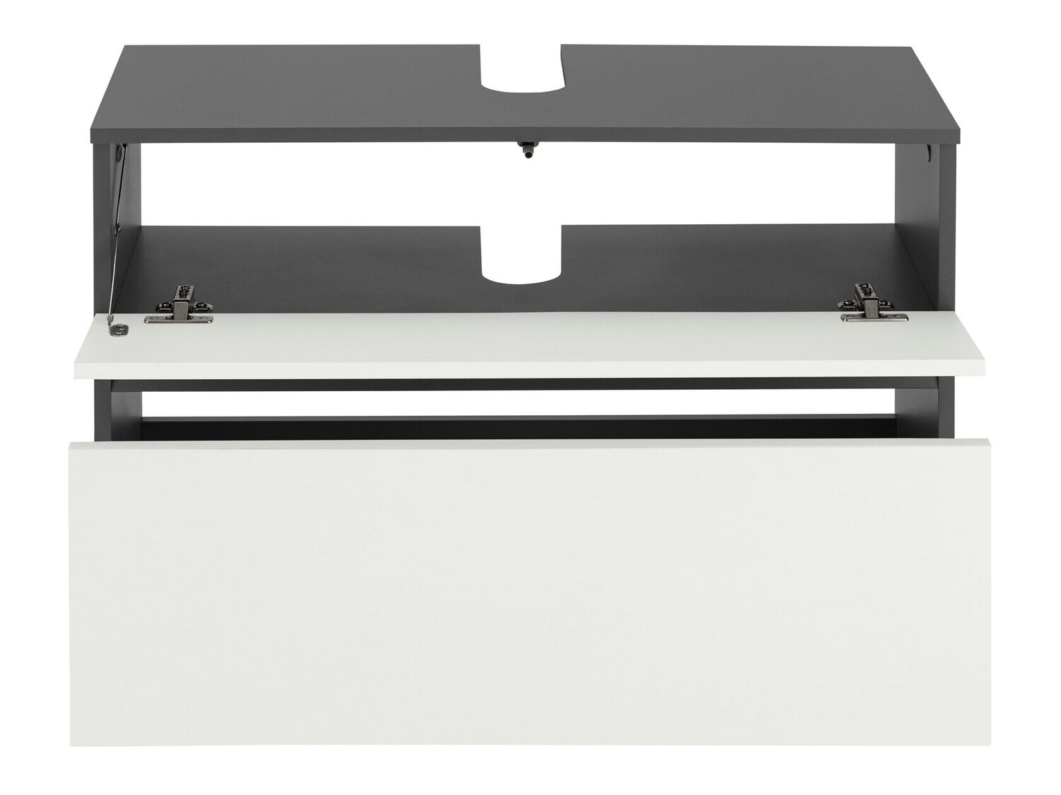 Prostostoječa kopalniška omarica za umivalnik Soncamu 109 (Bela + Antracit)