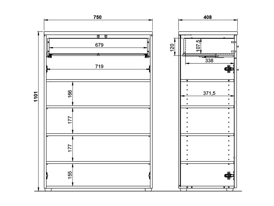 Regal za čevlje Salciro 100