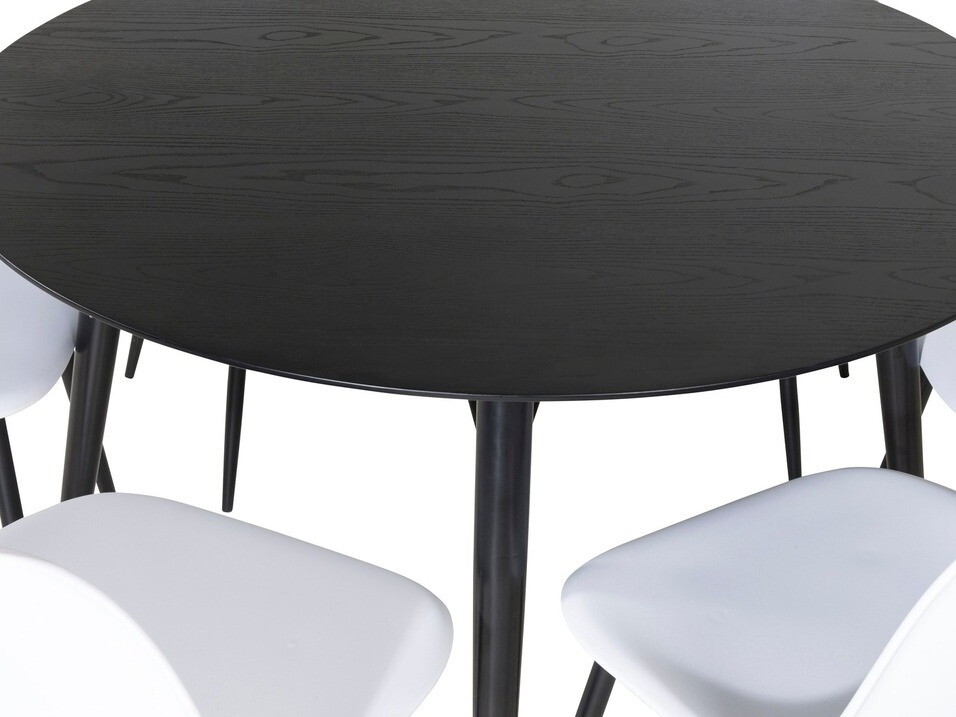 Jedilniški komplet Dallas 1563 (Bela + Črna)