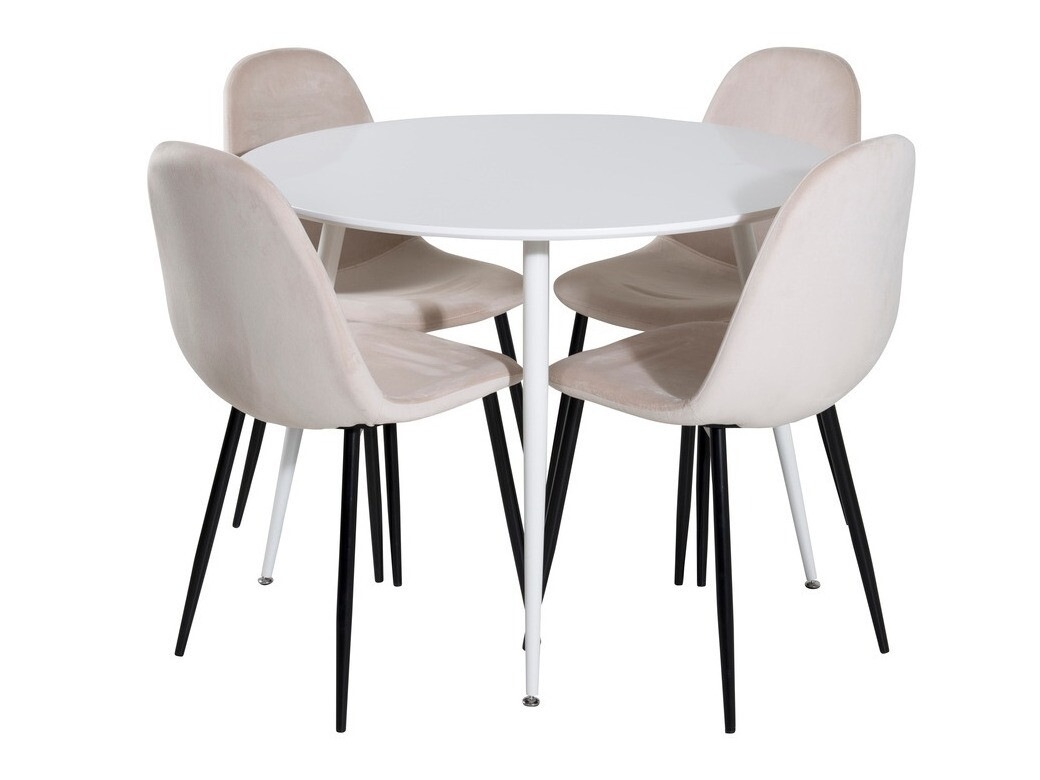 Jedilniški komplet Dallas 1581 (Krema + Črna)