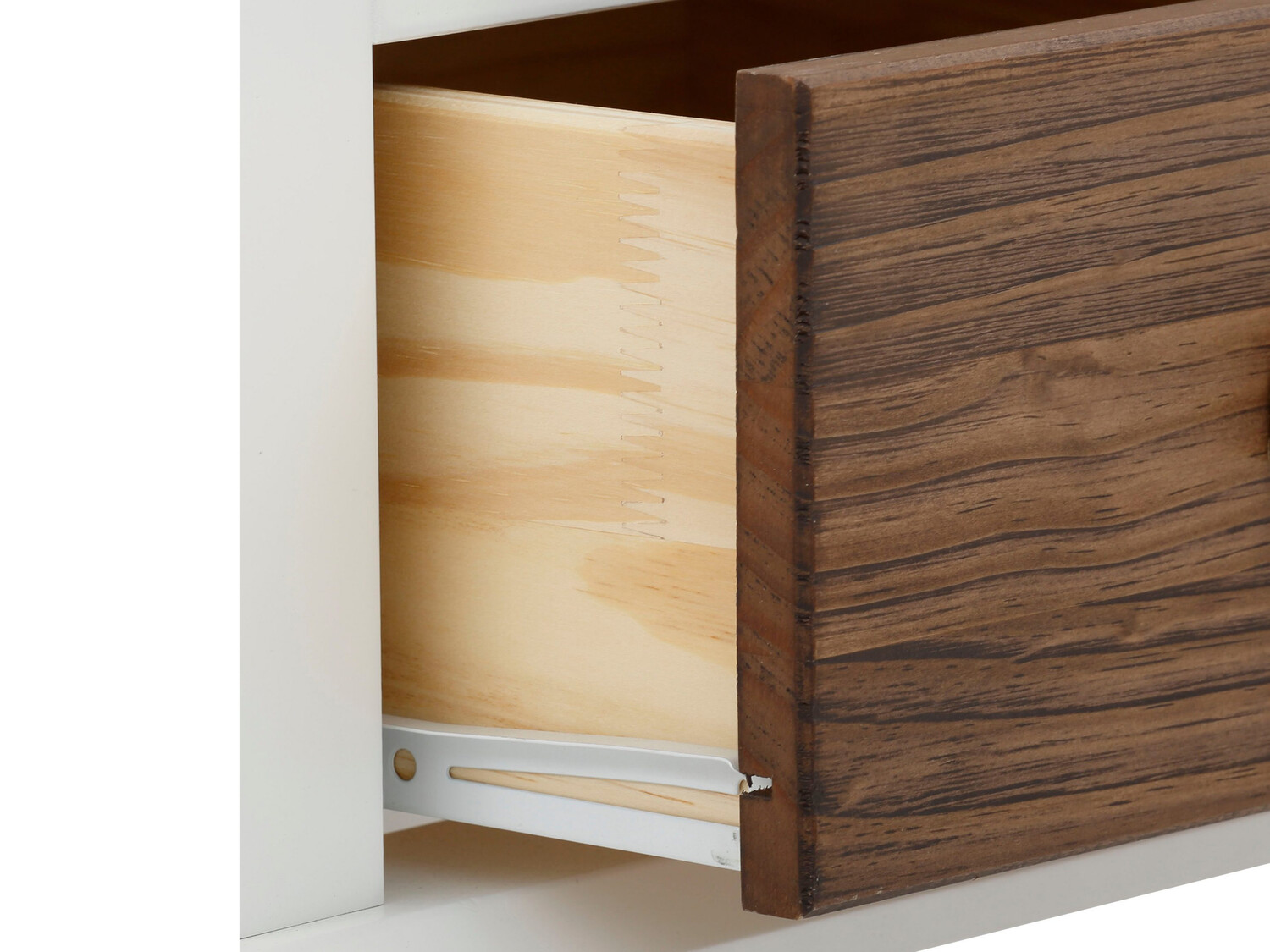 Nočna omarica Tivmeri 101 (Bela + Rjava)