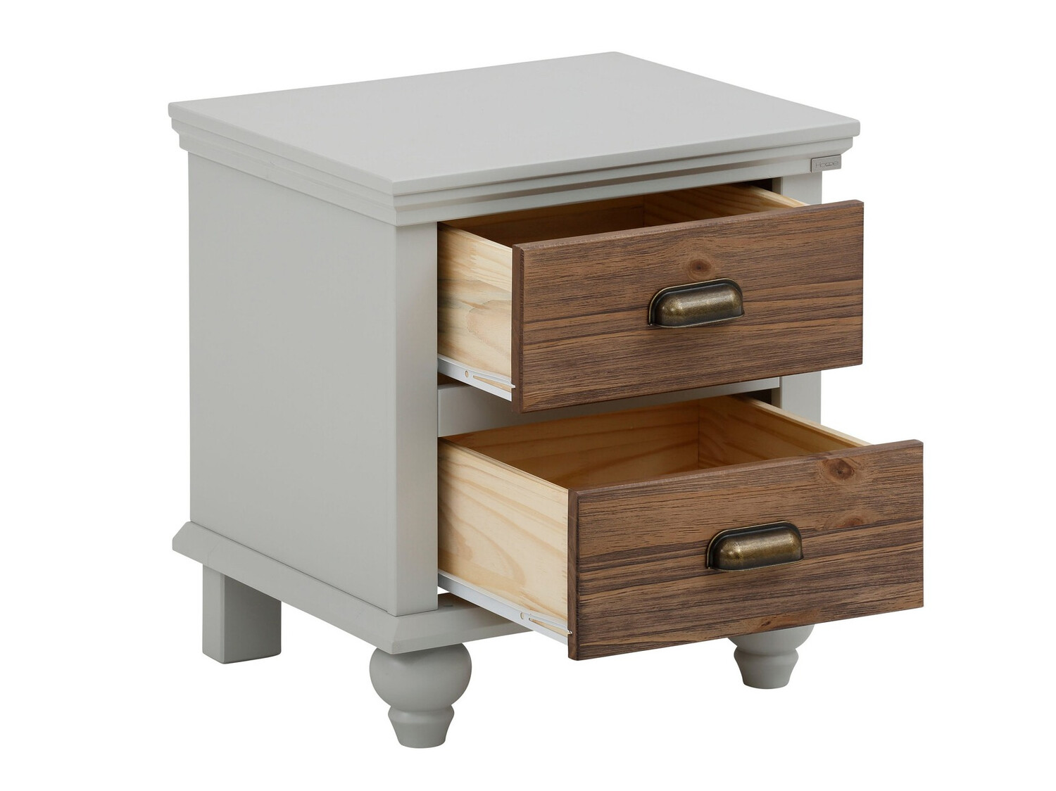 Nočna omarica Tivmeri 101 (Siva + Rjava)