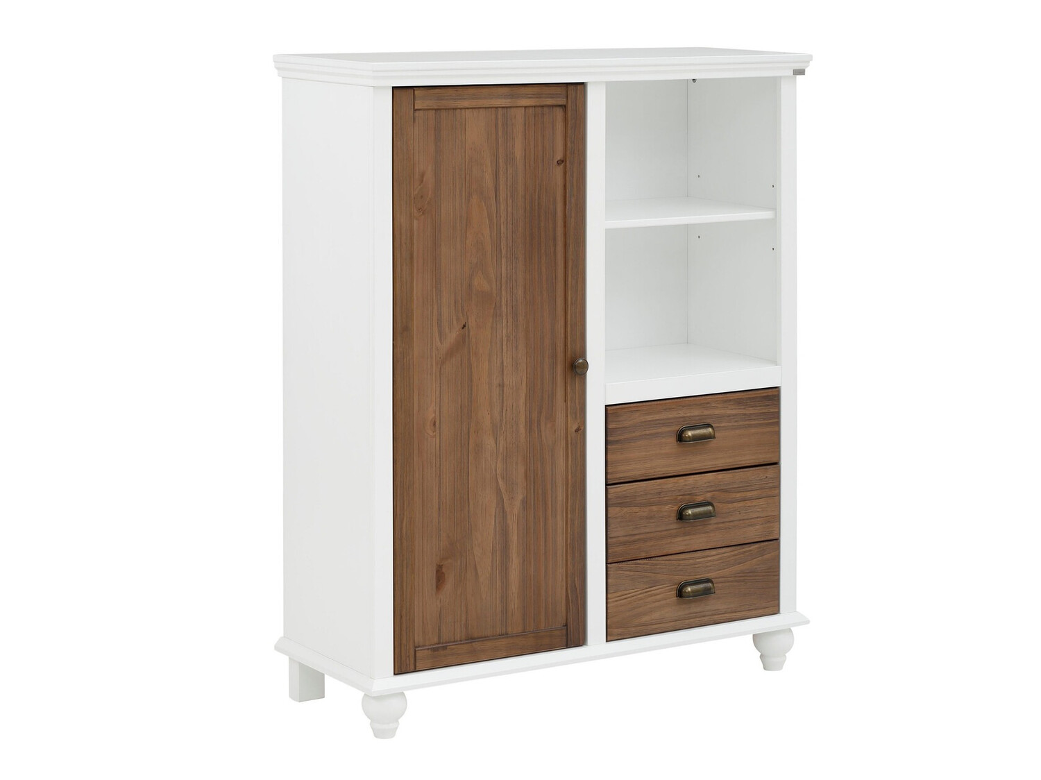 Komoda Tivmeri 103 (Bela + Rjava)