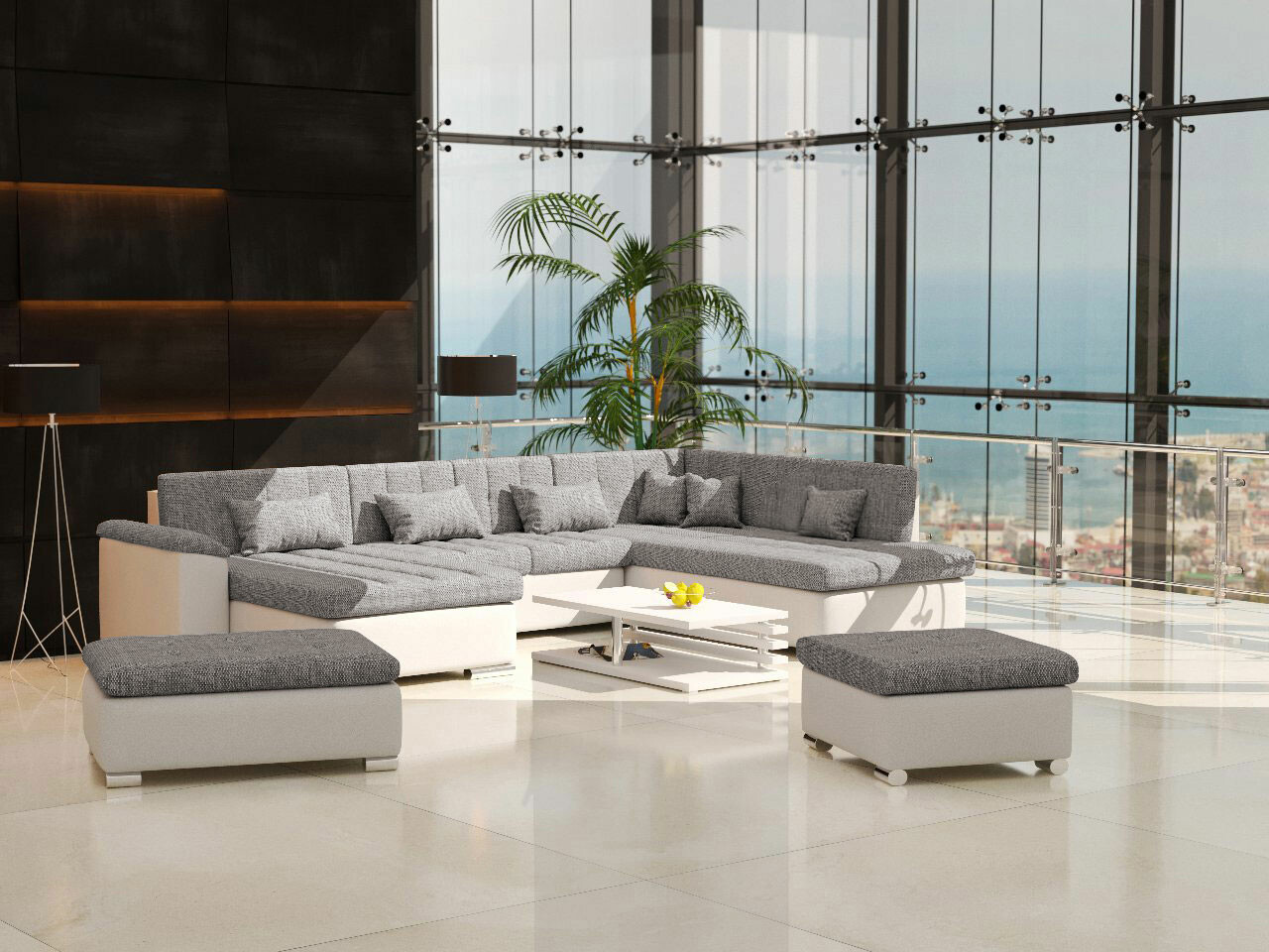 Komplet oblazinjenega pohištva Comfivo Gemma II (Soft 017 + Lawa 05)