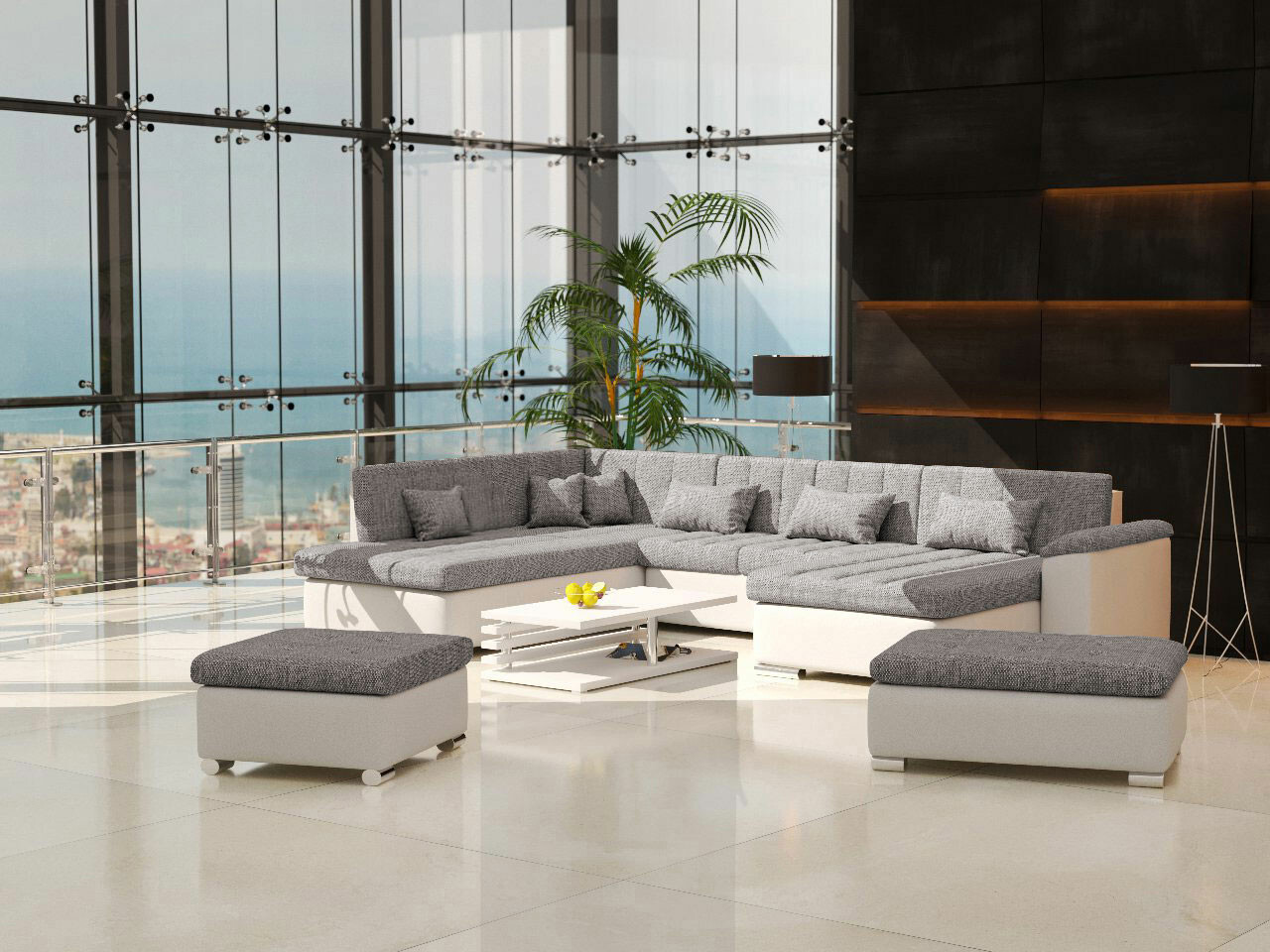 Komplet oblazinjenega pohištva Comfivo Gemma II (Soft 017 + Lawa 05)