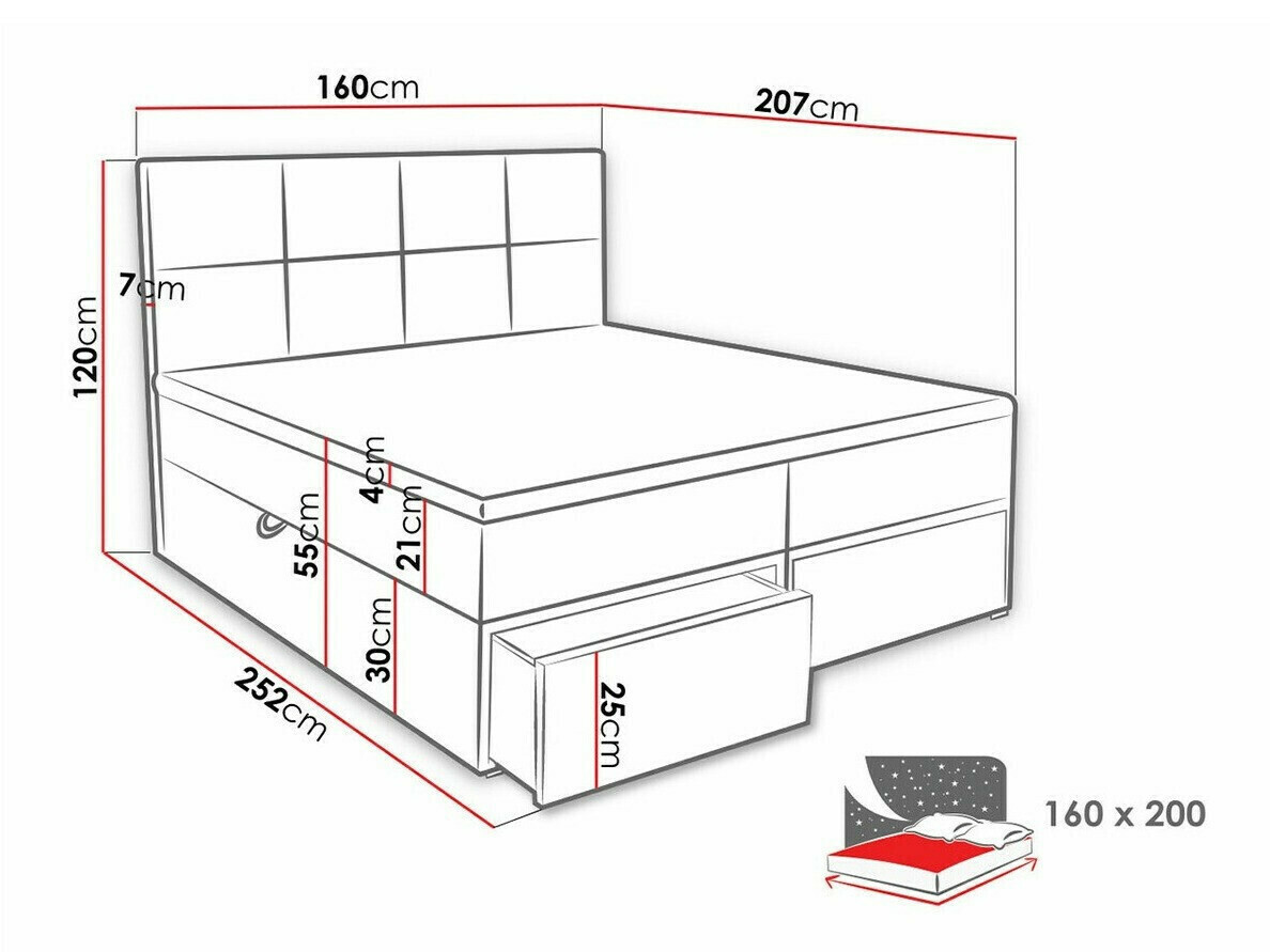 Boxspring postelja Eugene 101 (Soft 17)