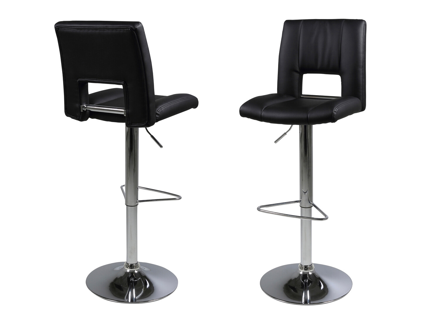 Srednje visok barski stol Norsica 145 (Črna + Srebrna)