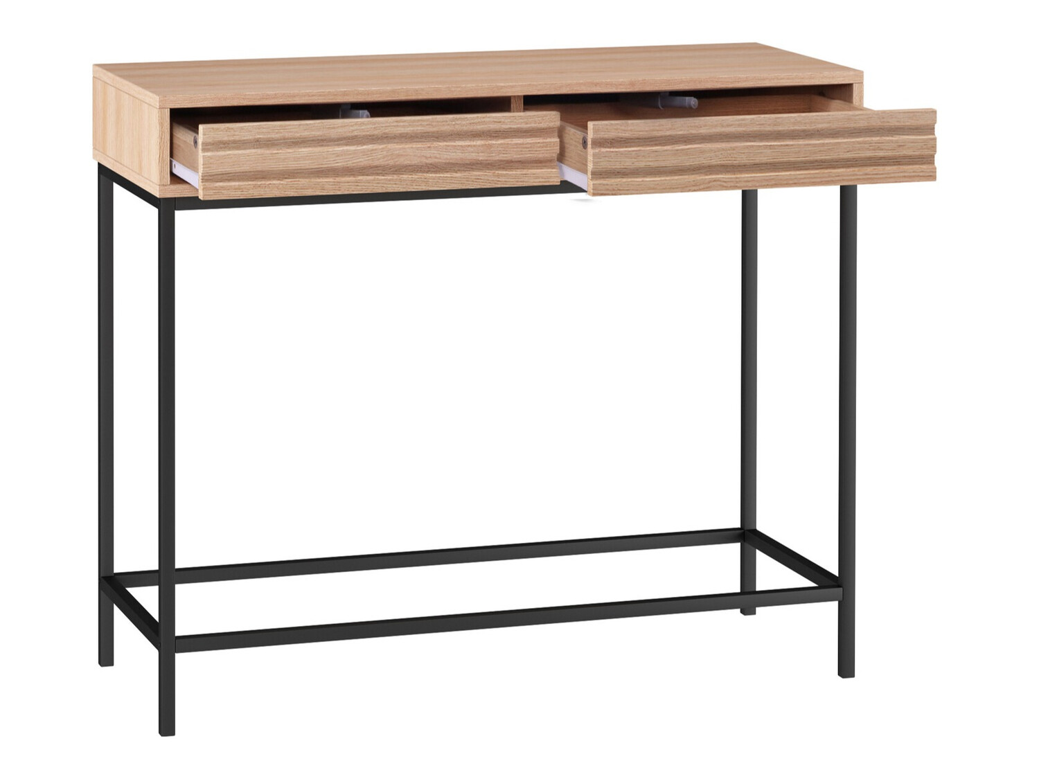 Konzolna miza Denton 846 (Črna + Hrast)