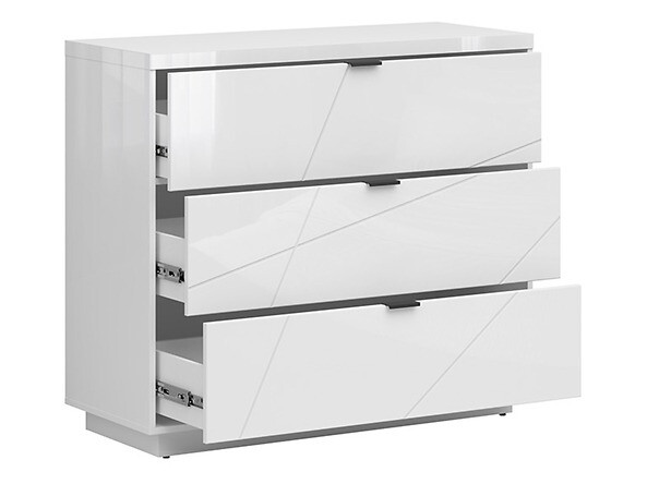 Komoda Fivale 118 (Sijaj bela + Bela)