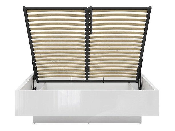 Postelja Fivale 122 (Sijaj bela + Bela)