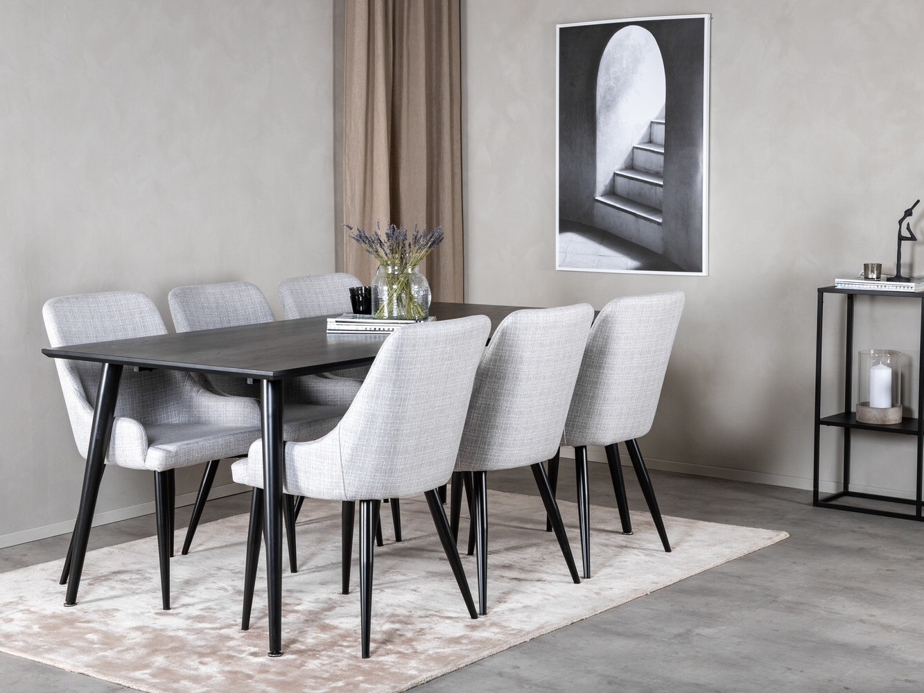 Jedilniški komplet Dallas 2599 (Črna)