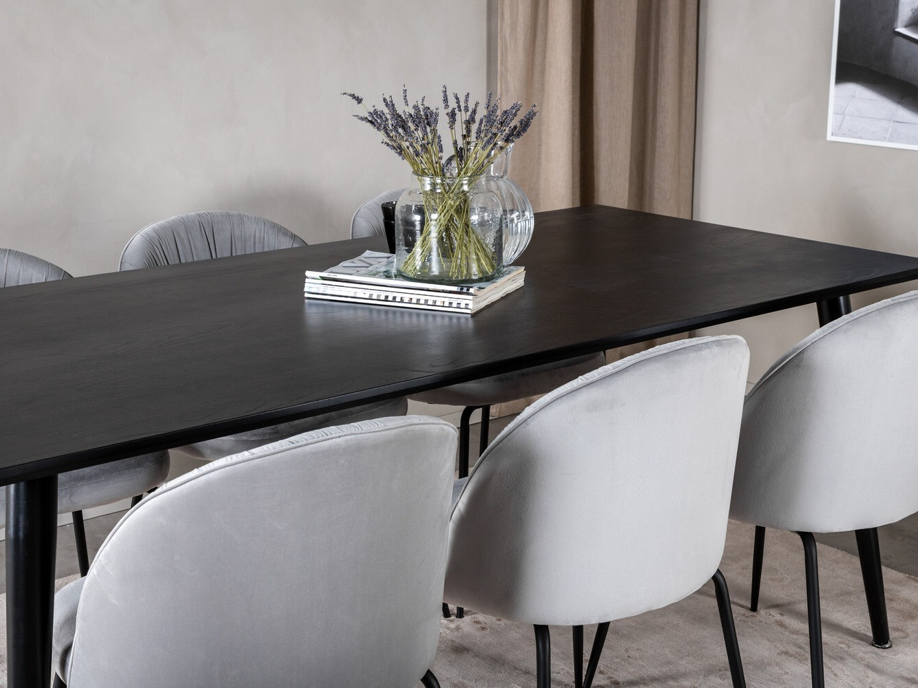 Jedilniški komplet Dallas 2600 (Črna)