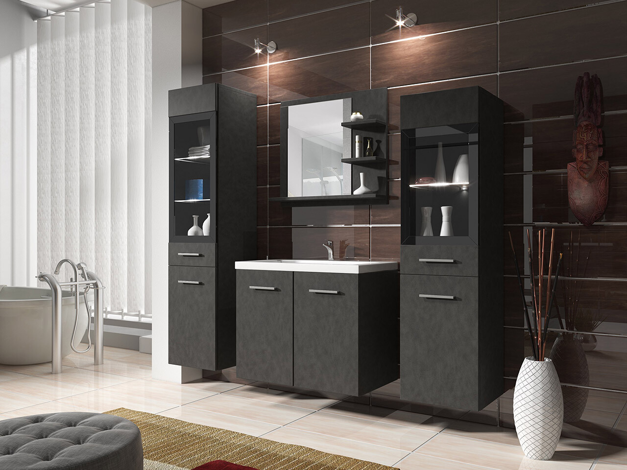 Kopalniški komplet Sarasota 141 (Matera siva)