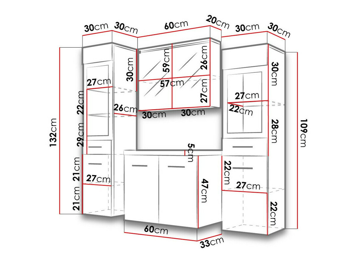 Kopalniški komplet Scientia III (Sijaj bela + Bela)