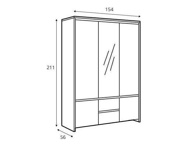 Garderobna omara Nolroma 118 (Sonoma hrast)