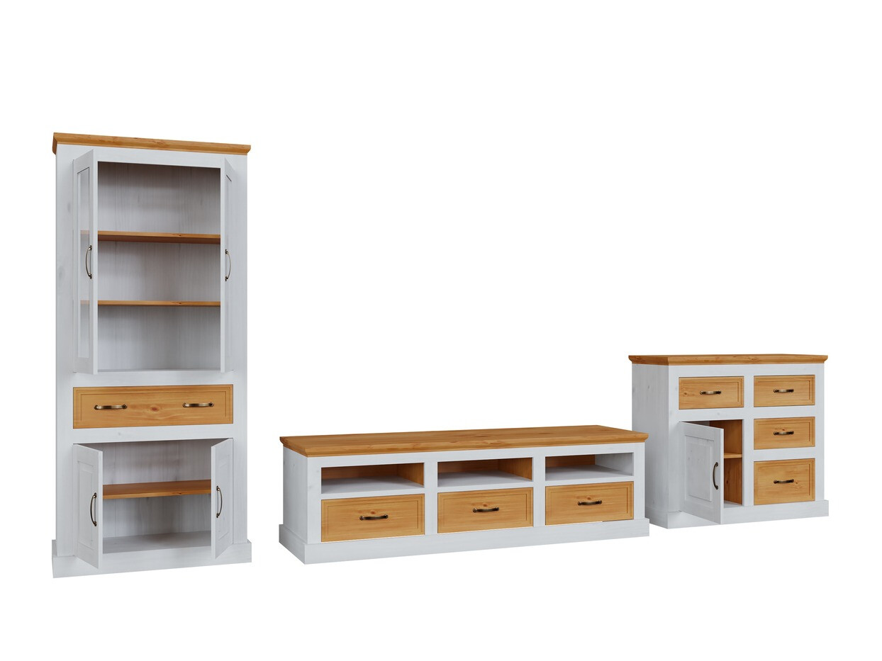 Komplet za dnevno sobo Tolelio 115 (Bela + Bor)