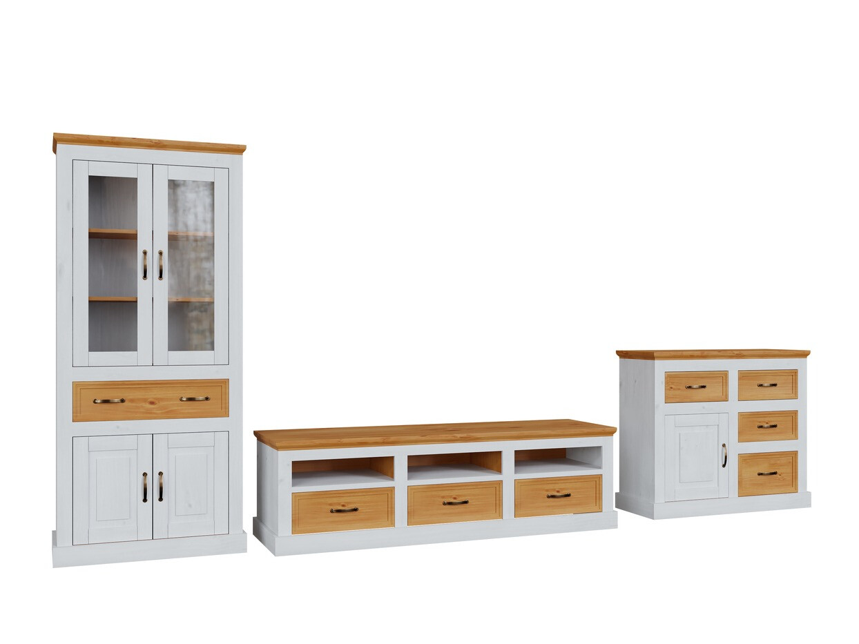 Komplet za dnevno sobo Tolelio 115 (Bela + Bor)