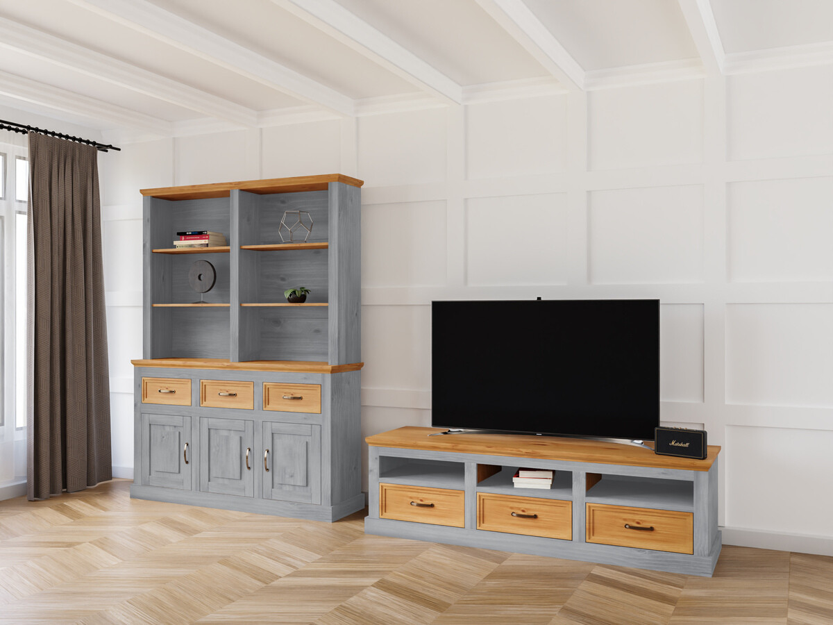 Komplet za dnevno sobo Tolelio 117 (Bor + Siva)