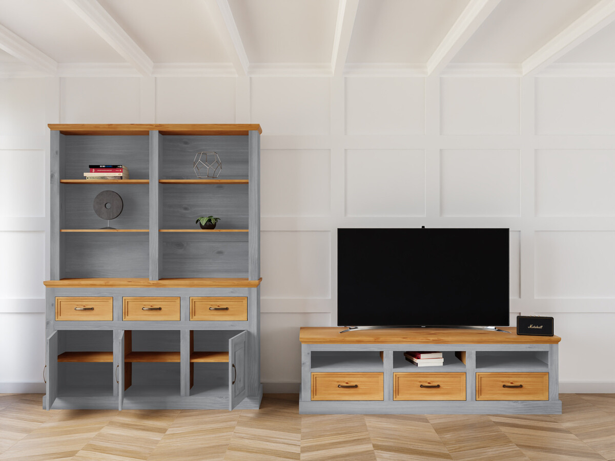 Komplet za dnevno sobo Tolelio 117 (Bor + Siva)