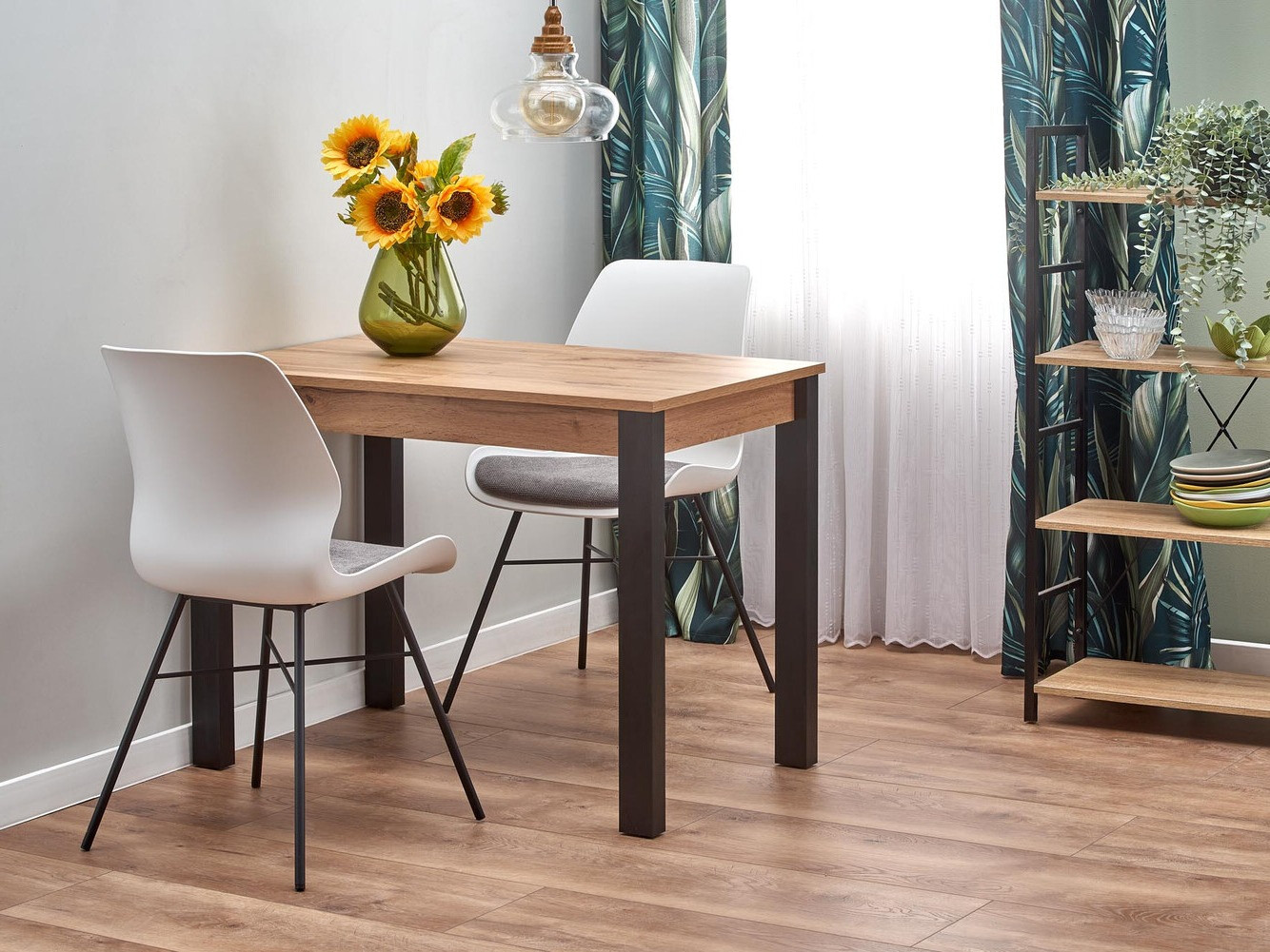 Miza Houston 1208 (Wotan hrast + Črna)