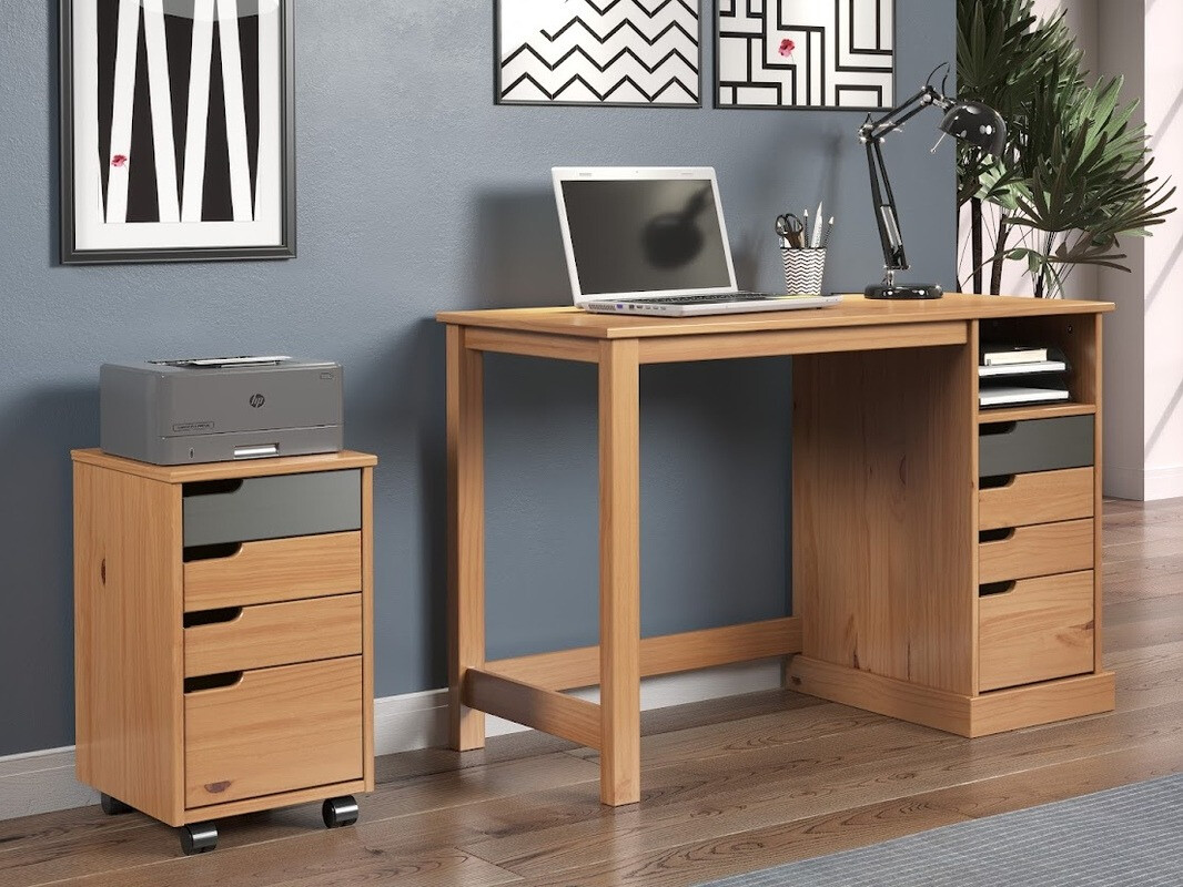 Pohištveni komplet Indianapolis C111 (Medeni hrast + Siva)