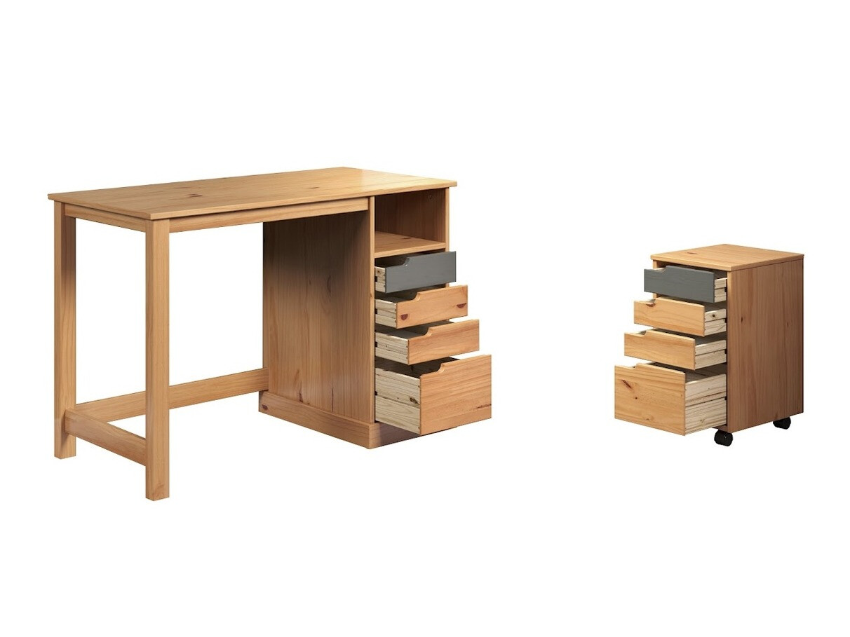 Pohištveni komplet Indianapolis C111 (Medeni hrast + Siva)