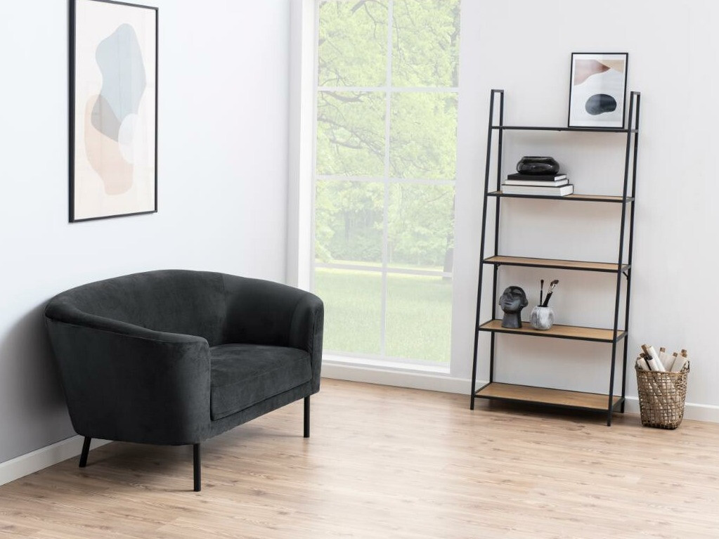 Regal Norsica Sevferi 156 (Črna + Divji hrast)