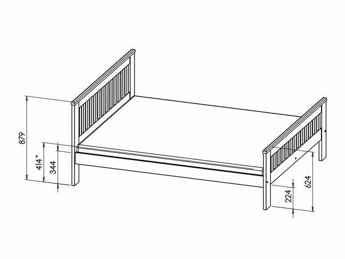 Postelja Ogden 162 (Antracit)