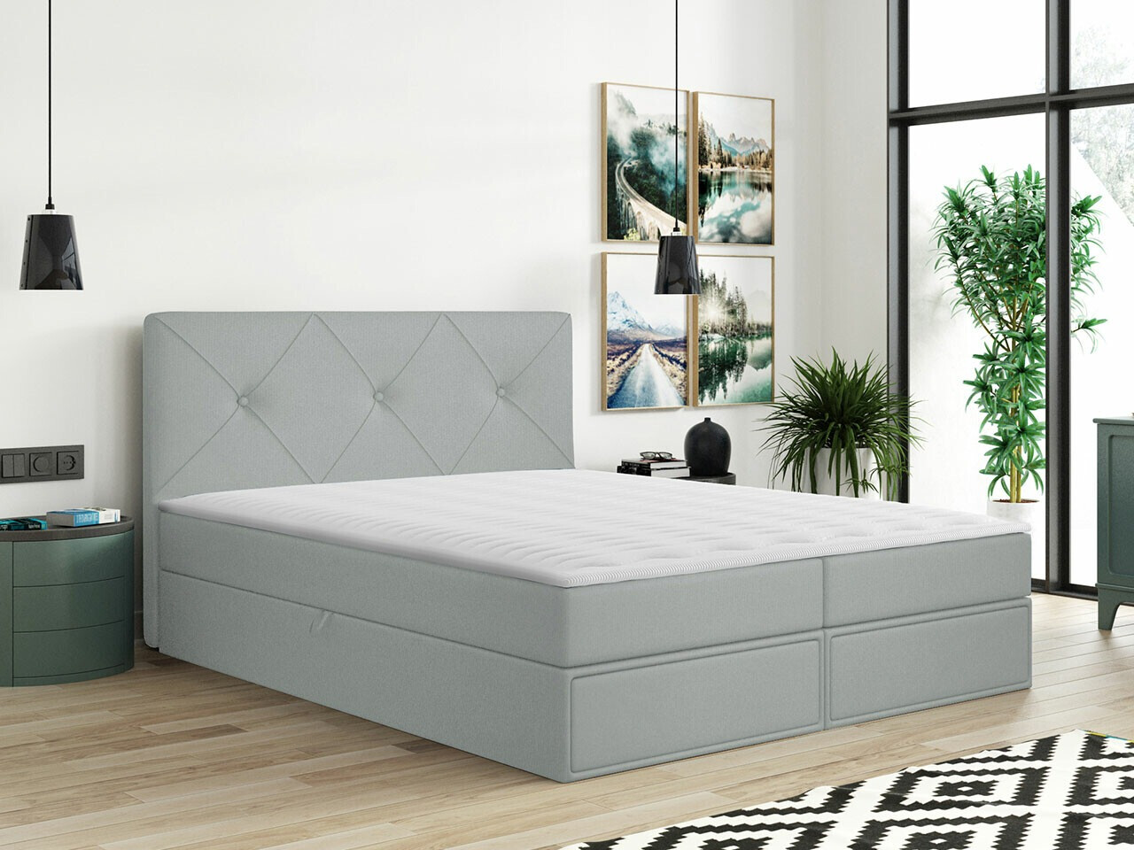 Boxspring postelja Granbury 101 (Manila 14)