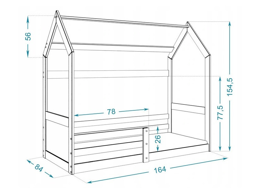 Postelja Aurora 174 (Bela)