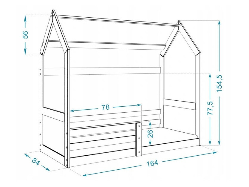 Postelja Aurora 174 (Siva)