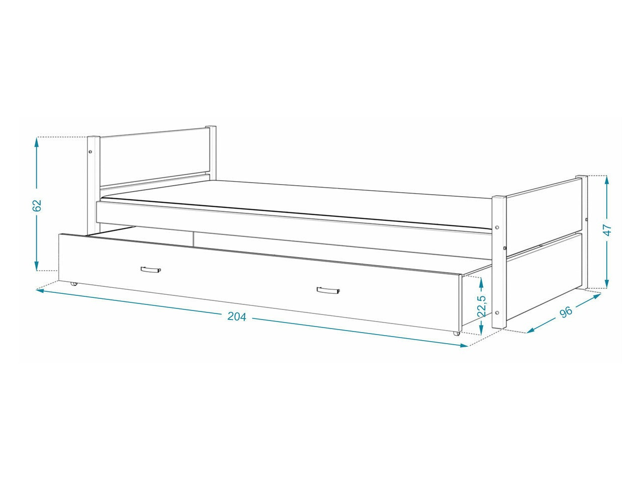 Postelja Aurora 176 (Bela)