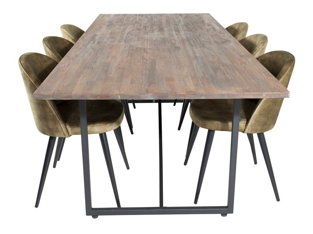 Jedilniški komplet Dallas 1598 (Prašno zelena)