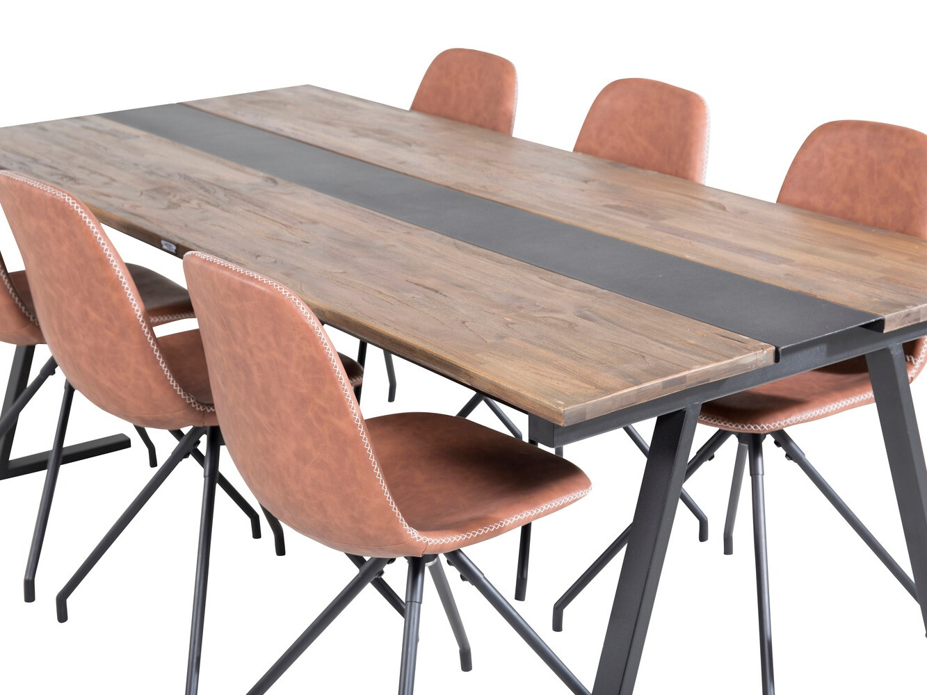 Jedilniški komplet Dallas 1938 (Črna + Rjava)