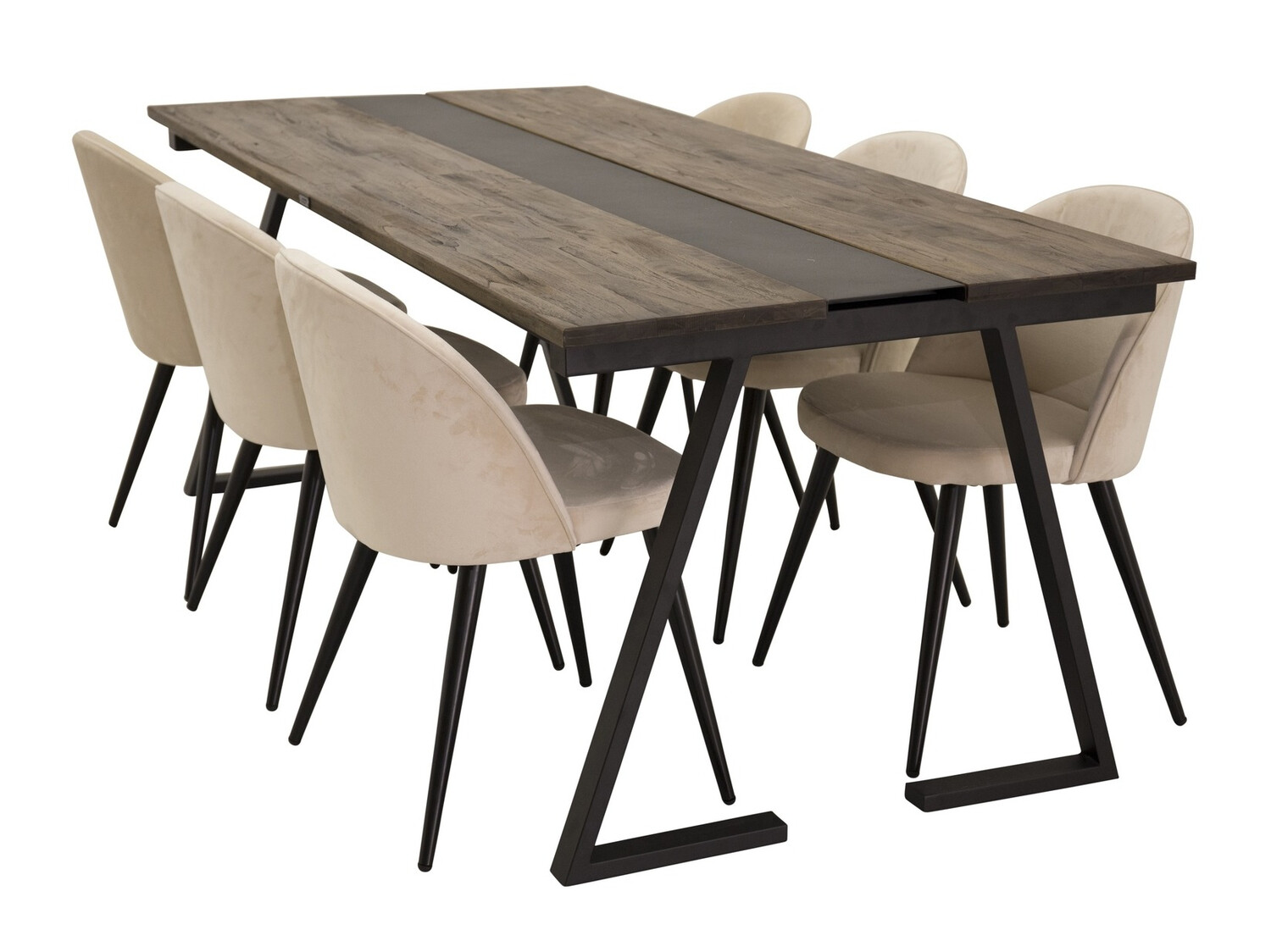 Jedilniški komplet Dallas 1944 (Krema + Črna)