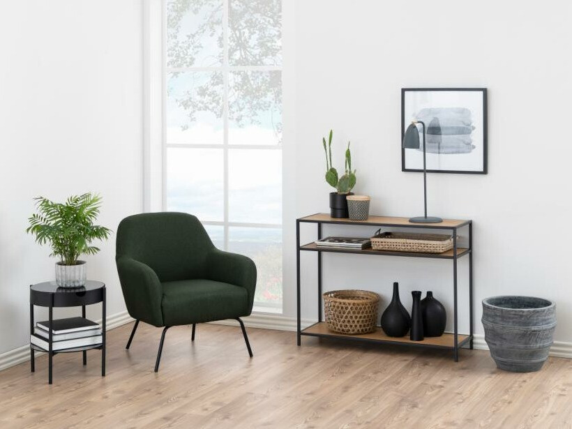 Konzolna miza Norsica Sevferi 148 (Divji hrast + Črna)