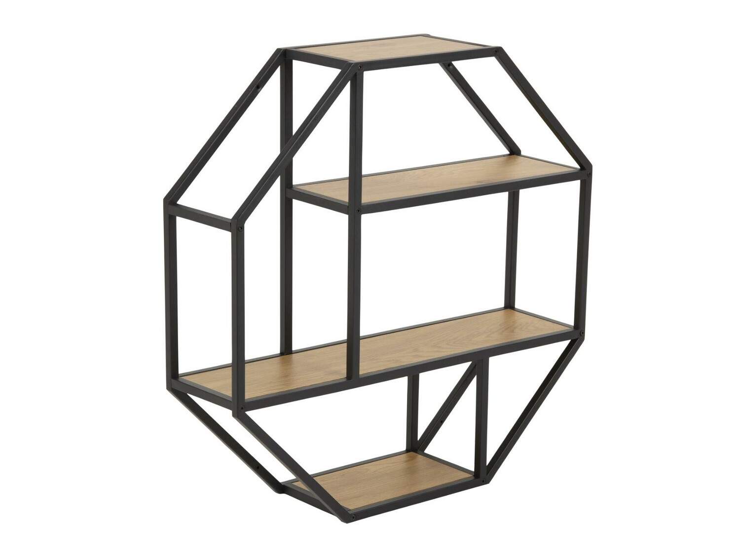 Stenska polica Norsica Sevferi 144 (Divji hrast + Črna)