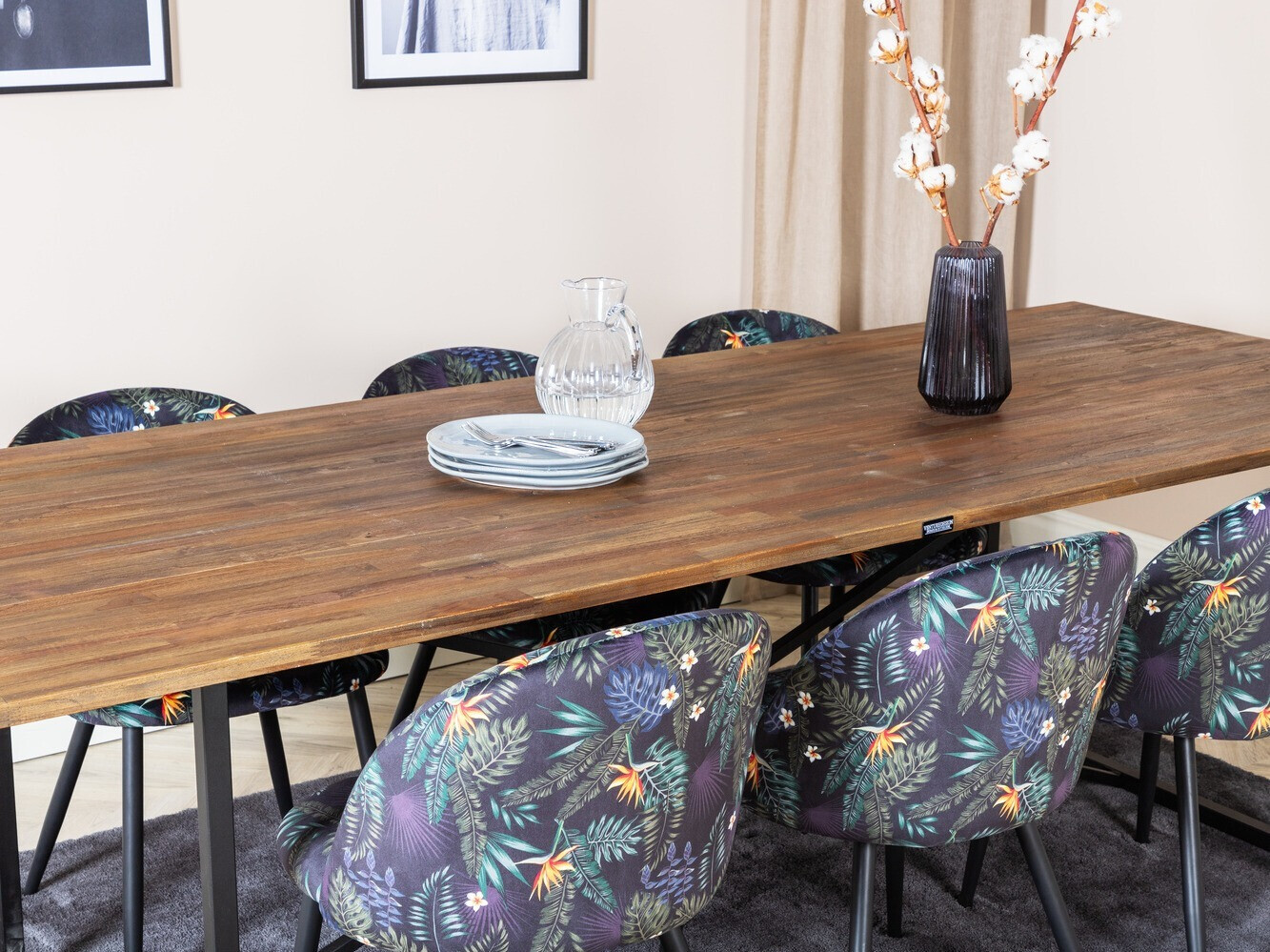 Jedilniški komplet Dallas 1598 (Cvetlični vzorec)