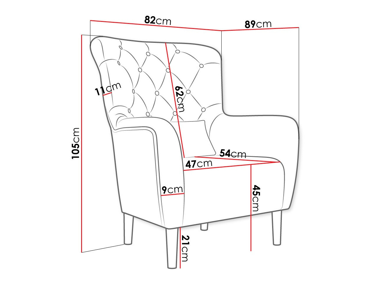 Fotelj Orem 113 (Magic Velvet 2201)