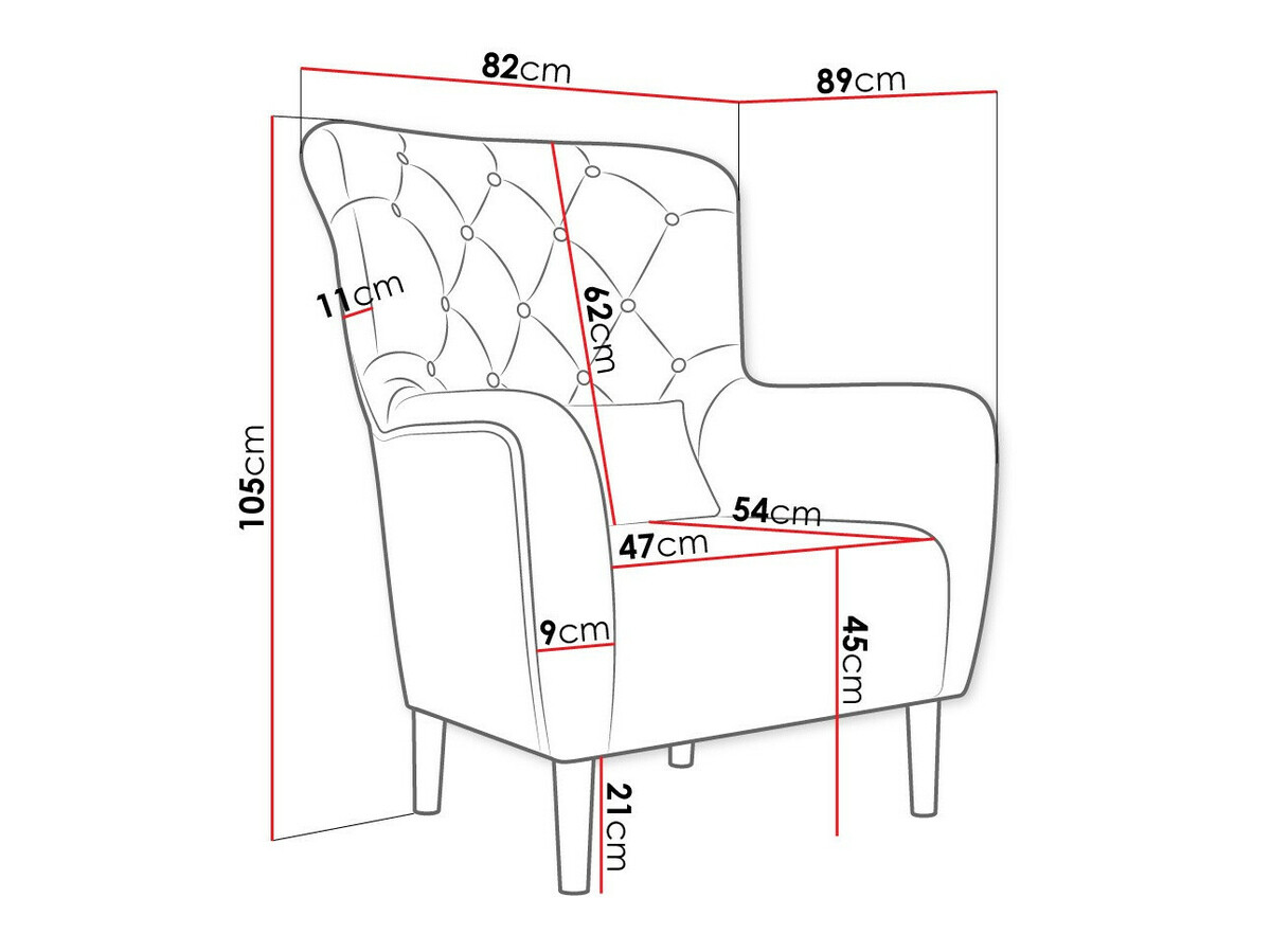 Fotelj Orem 113 (Magic Velvet 2217)