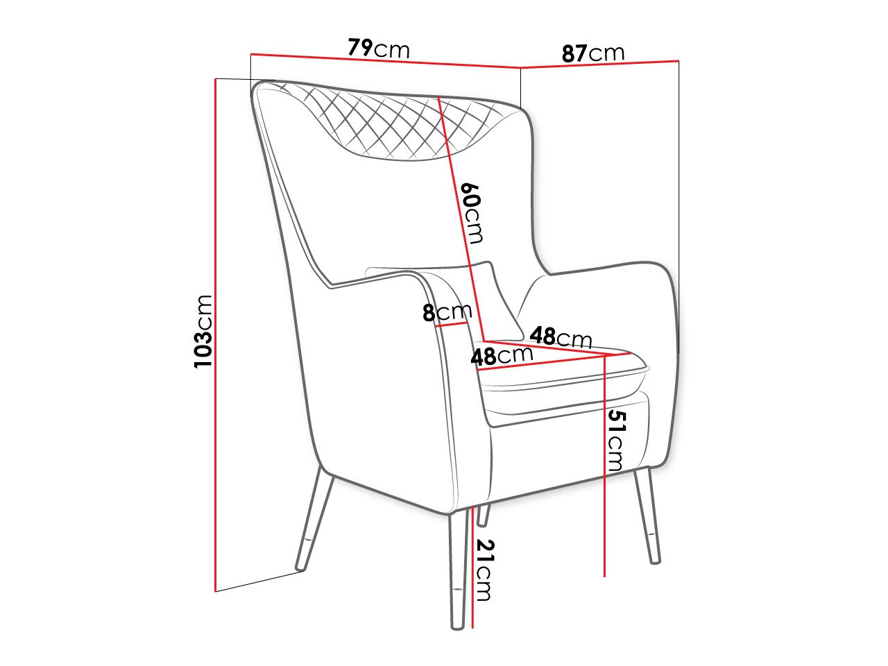 Fotelj Orem 114 (Magic Velvet 2219)