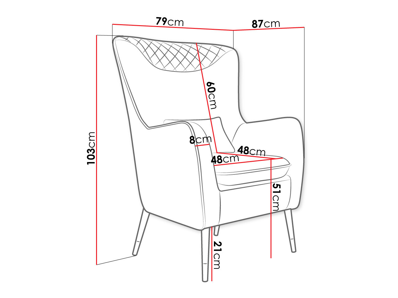 Fotelj Orem 114 (Magic Velvet 2227)