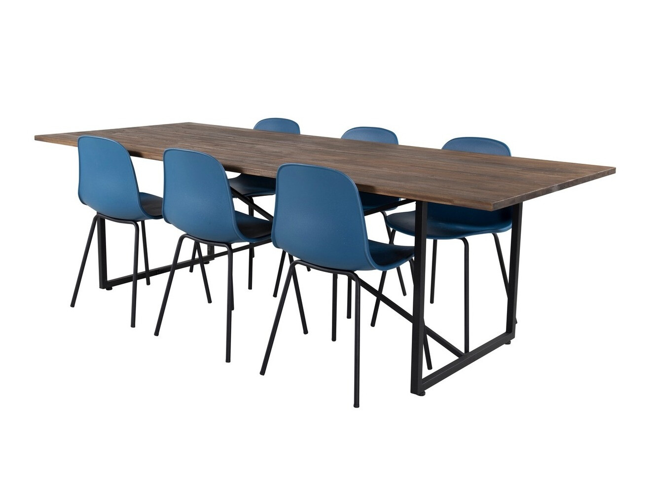 Jedilniški komplet Dallas 1861 (Črna + Svetlo modra)