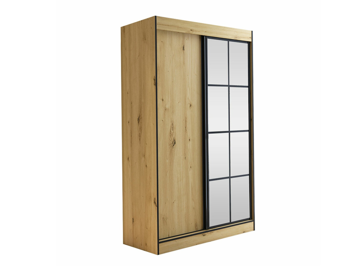 Garderobna omara Toledo 118 (Artisan hrast + Črna)