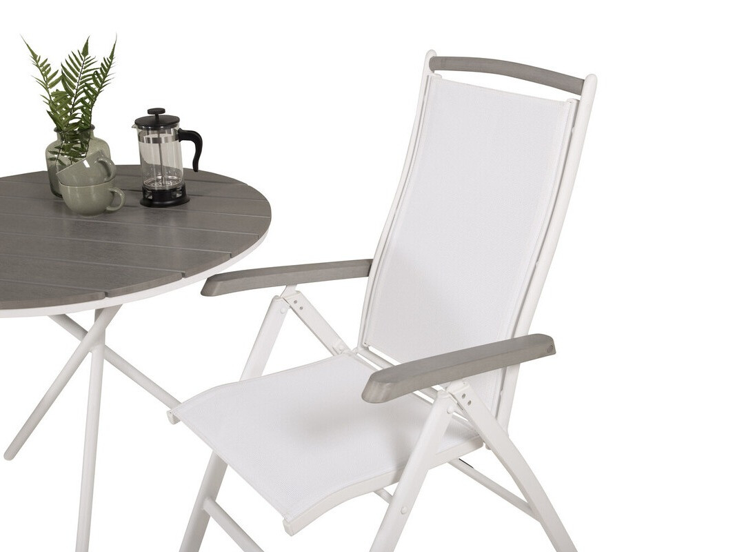 Komplet mize in stolov Dallas 2245 (Bela + Siva)