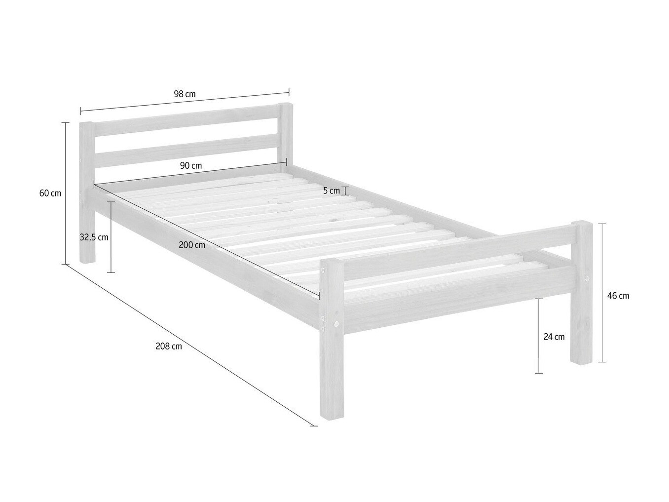 Postelja Ruvfiva 109 (Bela)