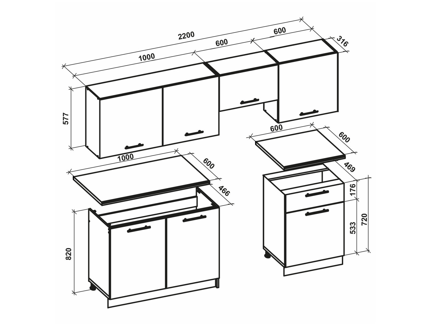 Kuhinjski blok Houston 1332