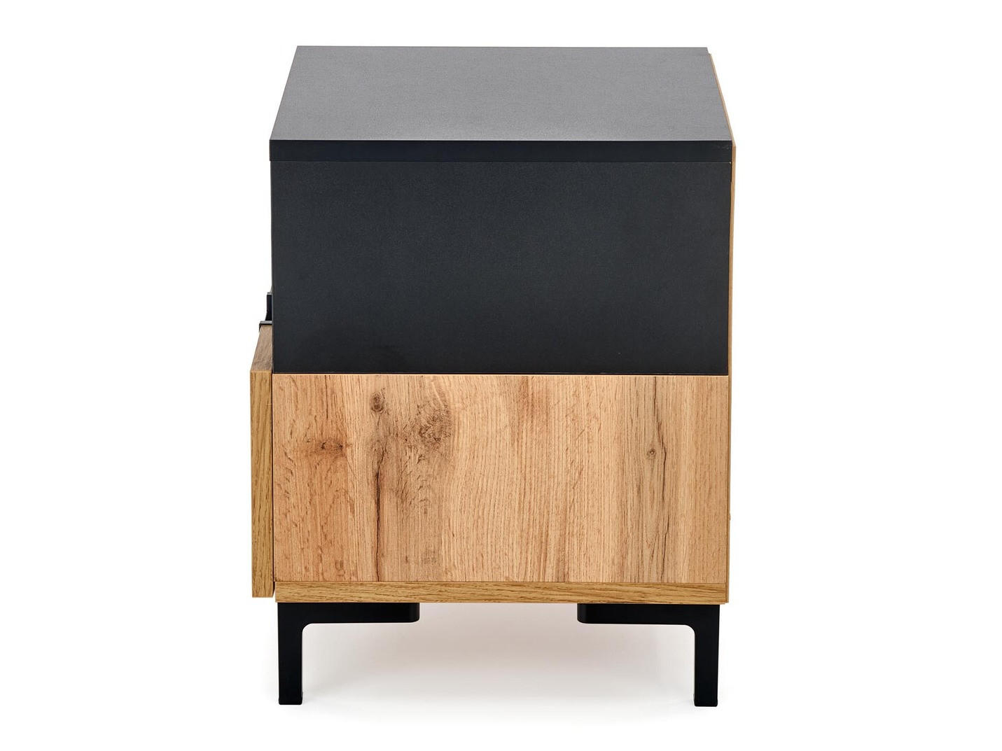 Nočna omarica Houston 1225 (Črna + Wotan hrast)