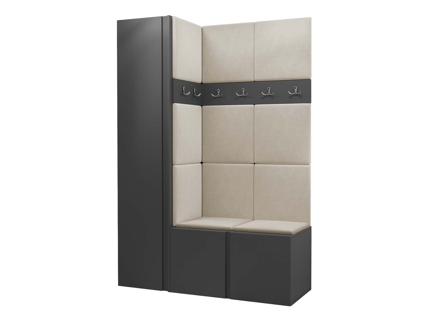 Komplet za predsobo Hartford 471 (Grafit)